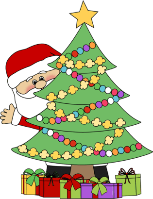 santa-behind-christmas-tree_74039116